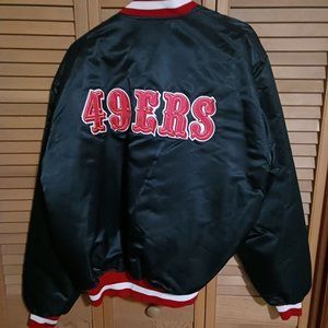 Vintage 1980's 49ers Starter Bomber Jacket XL BLK